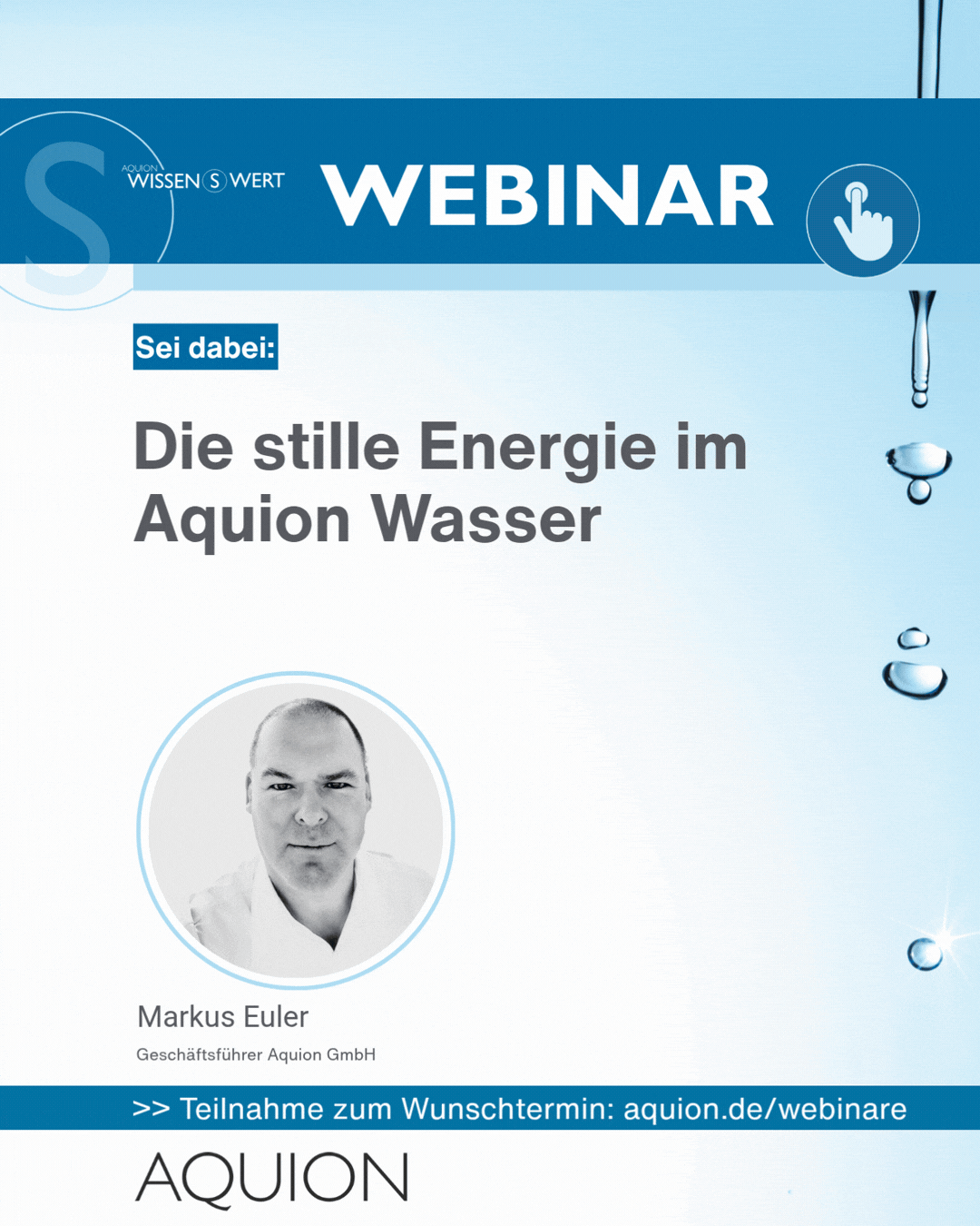 WEBINAR auf Knopfdruck "Die Stille Energie im Aquion Wasser"